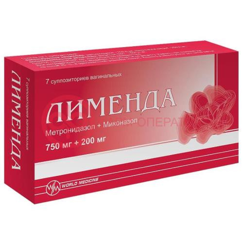 Лименда суппозитории вагинальные 750мг + 200мг №7 Лименда суппозитории вагинальные 750мг + 200мг №7