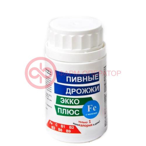 Пивные дрожжи экко плюс таблетки №100 железо Пивные дрожжи экко плюс таблетки №100 железо
