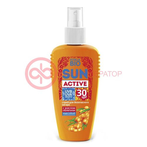 Эколла-био сан актив спрей 120мл д/безопасн загара spf30 Эколла-био сан актив спрей 120мл д/безопасн загара spf30