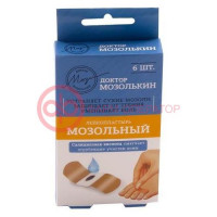 Доктор мозолькин лейкопластырь мозольный 6,5х2 №6 набор