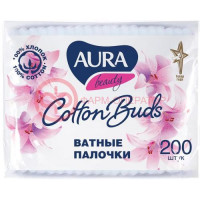 Аура бьюти палочки ватные №200 п/э