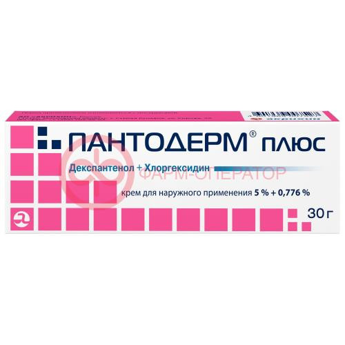 Пантодерм плюс крем для наружного применения 5% + 0.776% 30г