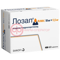 Лозап плюс таблетки покрытые пленочной оболочкой 12.5мг + 50мг №60