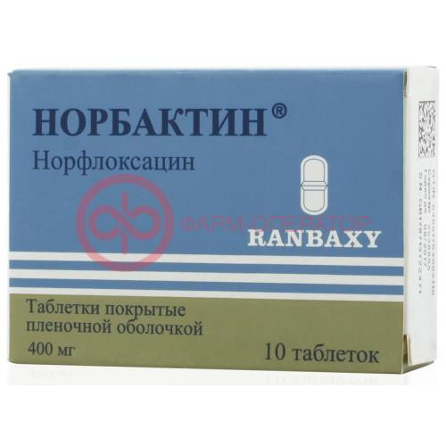 Норбактин таблетки покрытые пленочной оболочкой 400мг №10 Норбактин таблетки покрытые пленочной оболочкой 400мг №10