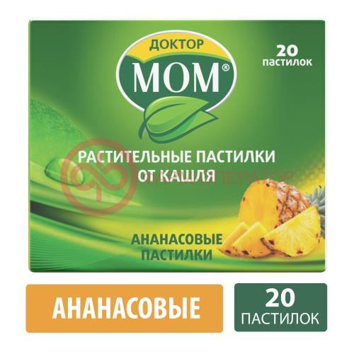 Доктор мом растительные от кашля пастилки №20 ананасовые Доктор мом растительные от кашля пастилки №20 ананасовые