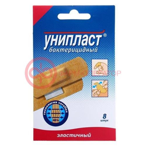 Унипласт лейкопластырь бактерицидный №8 1,9х7,2см эласт Унипласт лейкопластырь бактерицидный №8 1,9х7,2см эласт