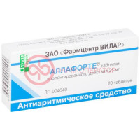 Аллафорте таблетки пролонгированного действия 25мг №20