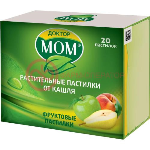 Доктор мом растительные от кашля пастилки №20 фруктовые Доктор мом растительные от кашля пастилки №20 фруктовые