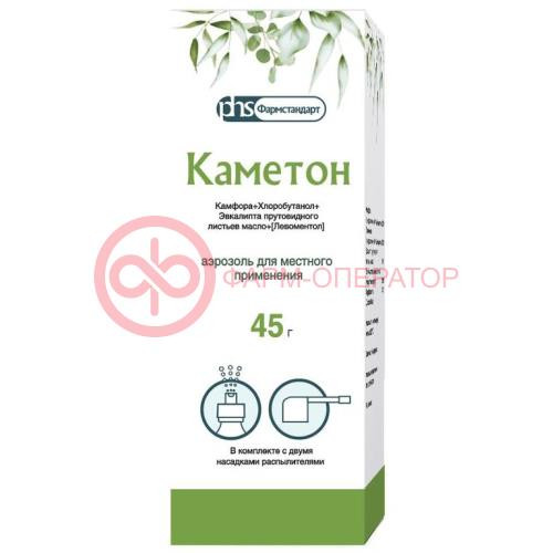 Каметон аэрозоль для местного применения 45г в комплекте с распылителем и колпачком защитным Каметон аэрозоль для местного применения 45г в комплекте с распылителем и колпачком защитным